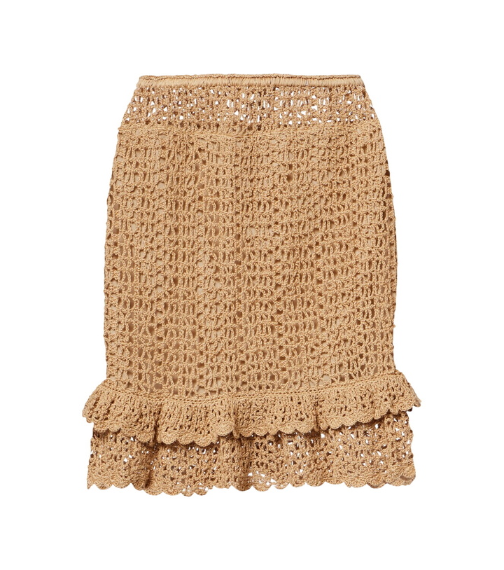 Photo: Anna Kosturova Brigitte crochet cotton miniskirt