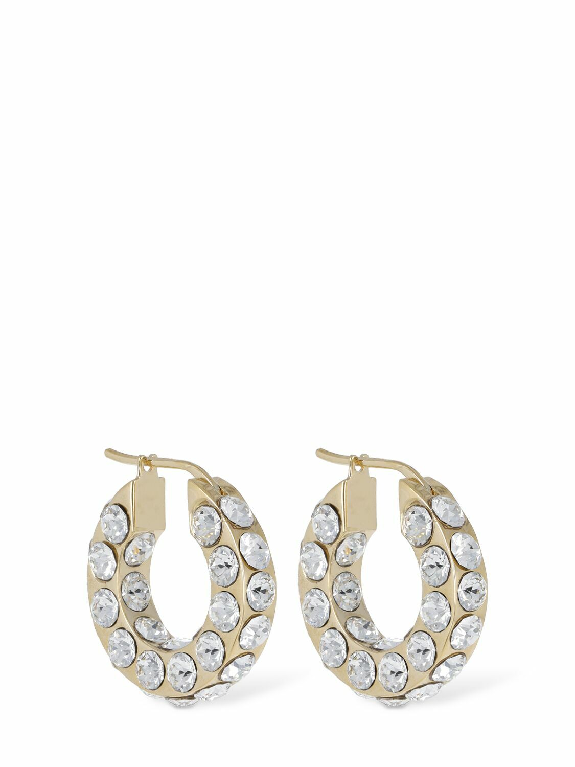 AMINA MUADDI - Jah Small Crystal Hoop Earrings Amina Muaddi