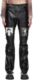 MISBHV Black Self Portrait Leather Pants