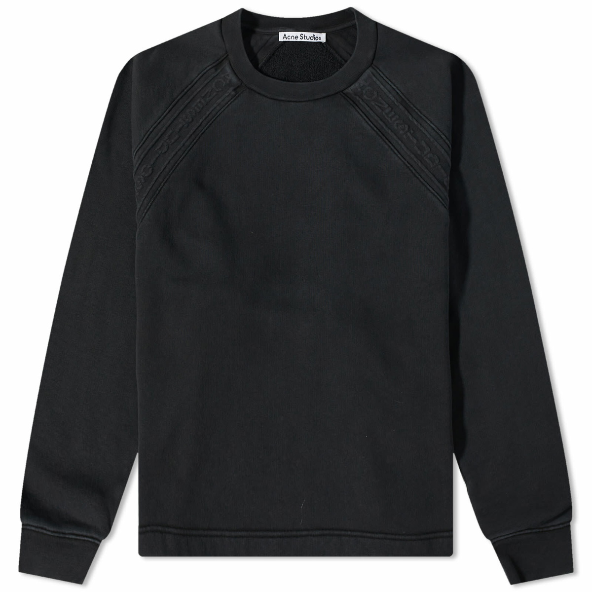 Acne Studios Men's Farmy Chain Rib Crew Sweat in Black Acne Studios