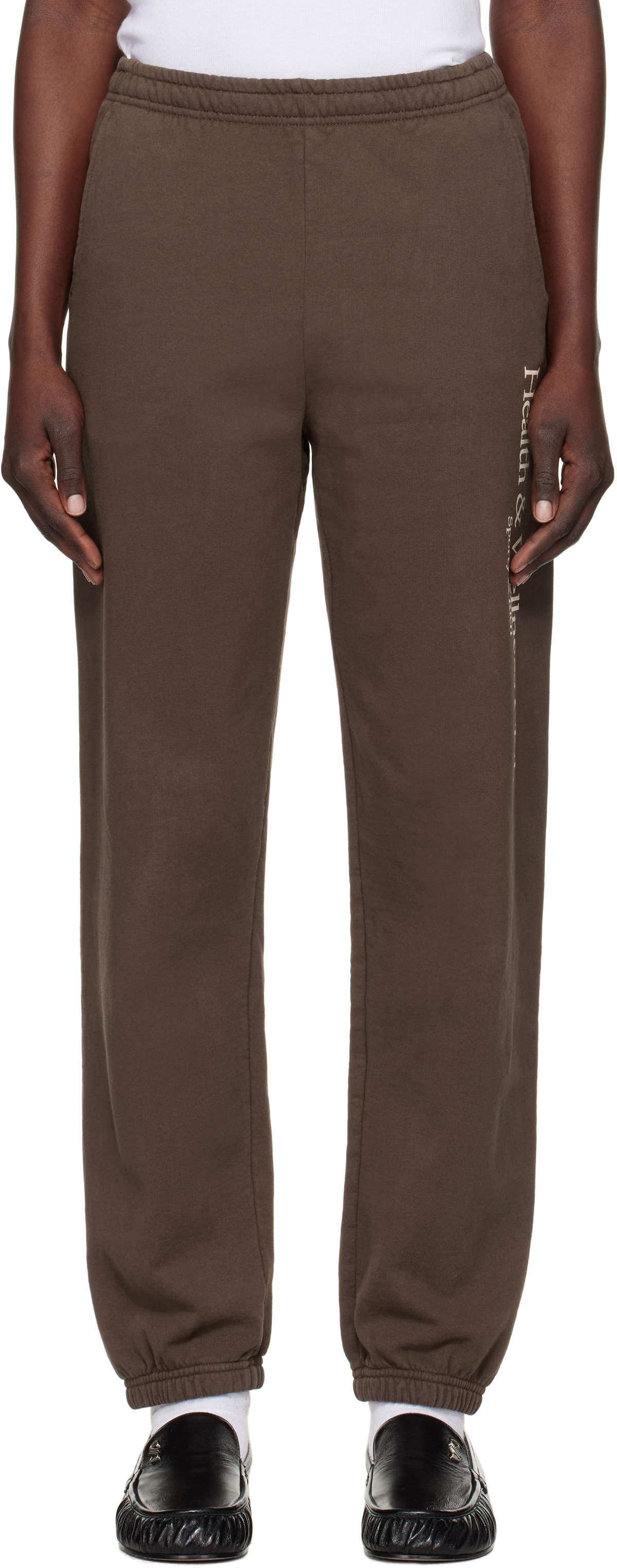 Sporty & Rich Brown H&W Crest Sweatpants