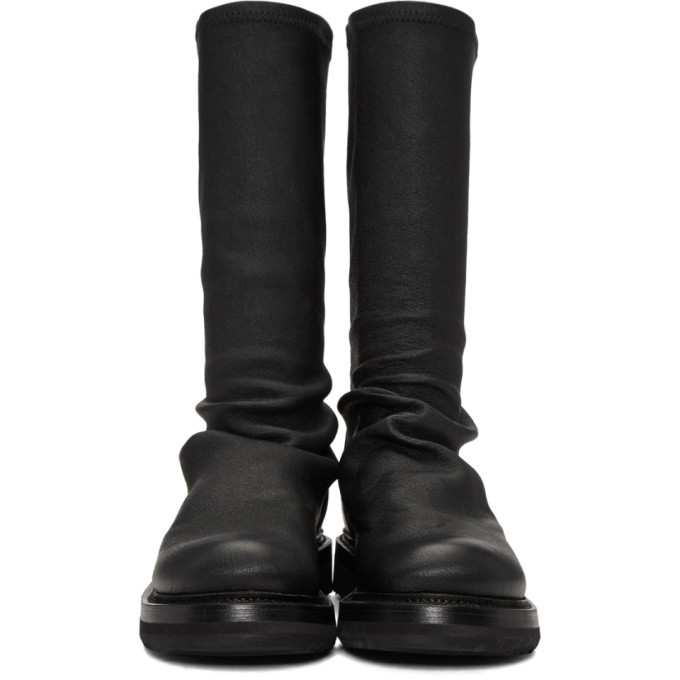 Rick Owens Black Sock Creeper Boots Rick Owens