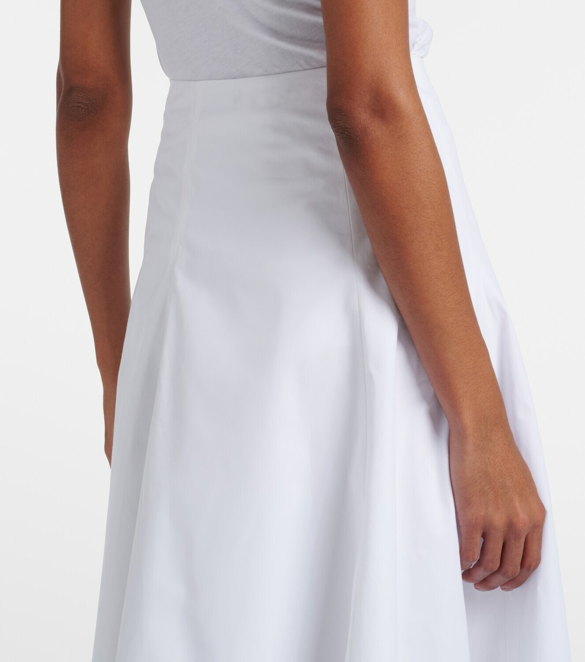 Jacquemus Triangle cotton-blend midi skirt