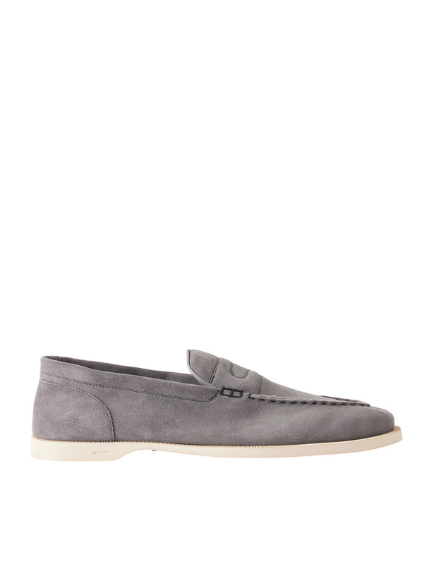 Photo: John Lobb - Pace Suede Loafers - Gray