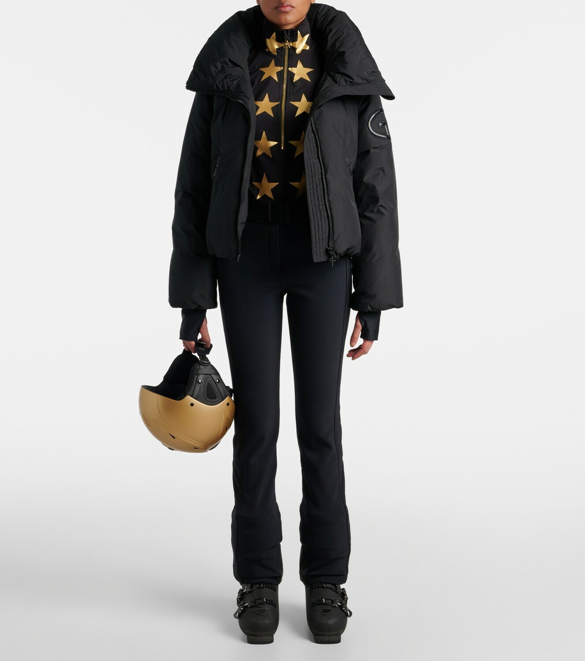 Goldbergh Lunaria printed half-zip ski top