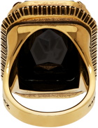 Alexander McQueen Gold Jewelled Skull Ring