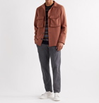 Lardini - Imugo Wool-Blend Twill Shirt Jacket - Orange