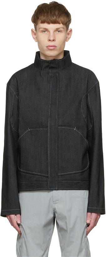 Photo: AFFXWRKS Black Contrast Stitch Denim Jacket