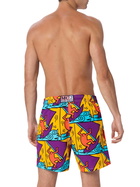 MC2 Saint Barth Man Mid-length Gustavia Swim-shorts With Keith Haring Design Placed Print| Keith Haring Special Edition