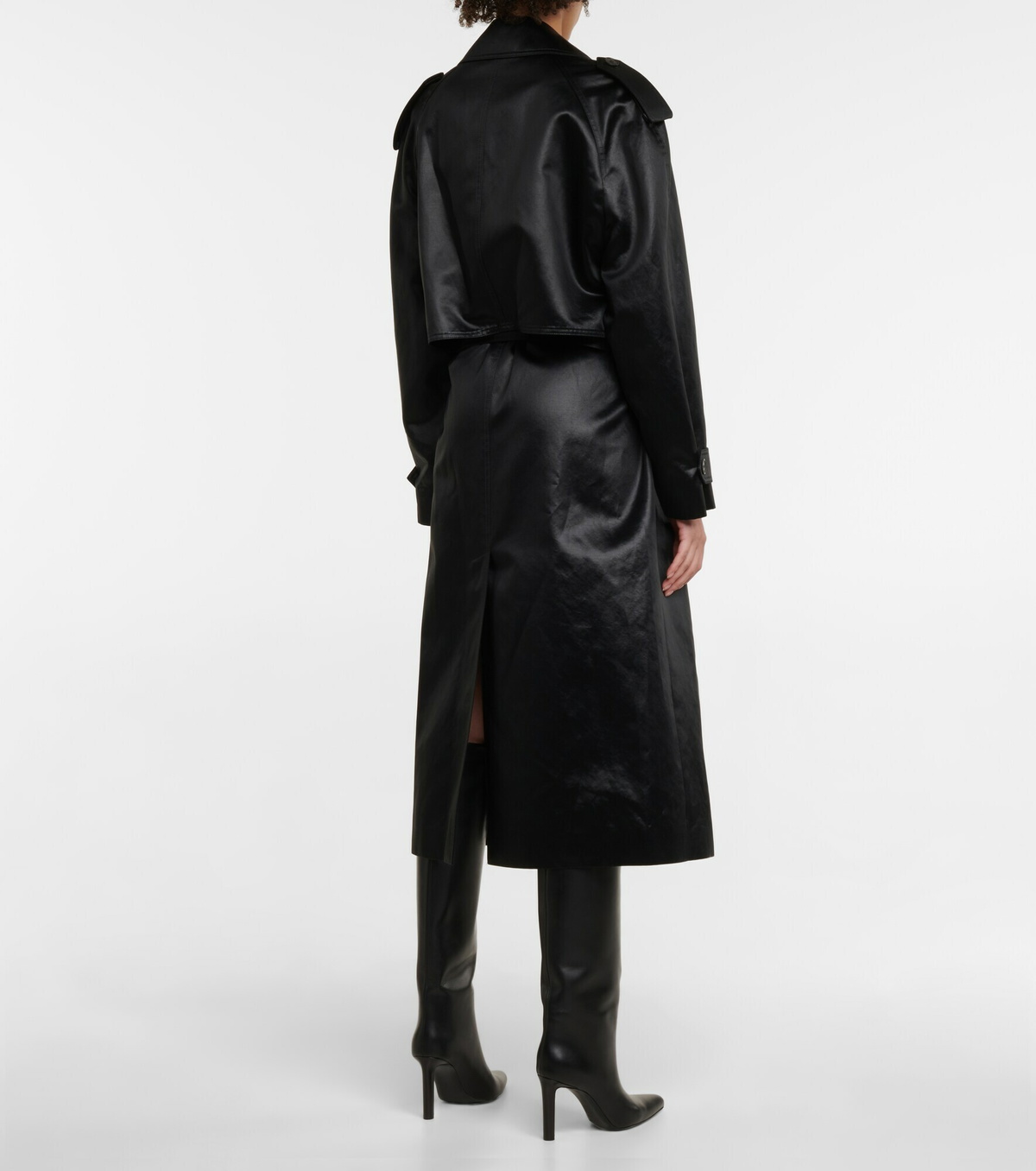 【送料&関税込】Saint Laurent Satin Coat Saint Laurent - Satin trench coat Saint Laurent