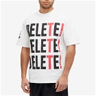 The Trilogy Tapes Men's Delete! T-Shirt in White