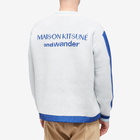 And Wander Men's x Maison Kitsuné Crew Knit in White