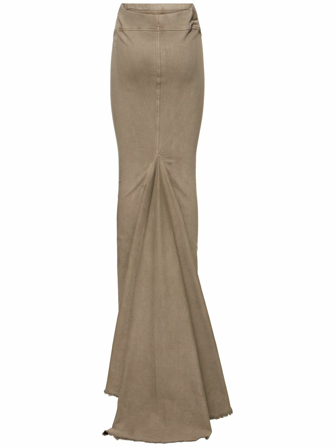 RICK OWENS DRKSHDW - Denim Long Skirt W/ Train Rick Owens