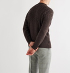 Kingsman - Cable-Knit Wool and Cashmere-Blend Sweater - Brown