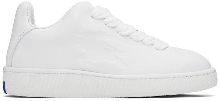 Photo: Burberry White Leather Box Sneakers