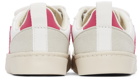 Veja Baby White & Pink Vegan V-10 Velcro Sneakers