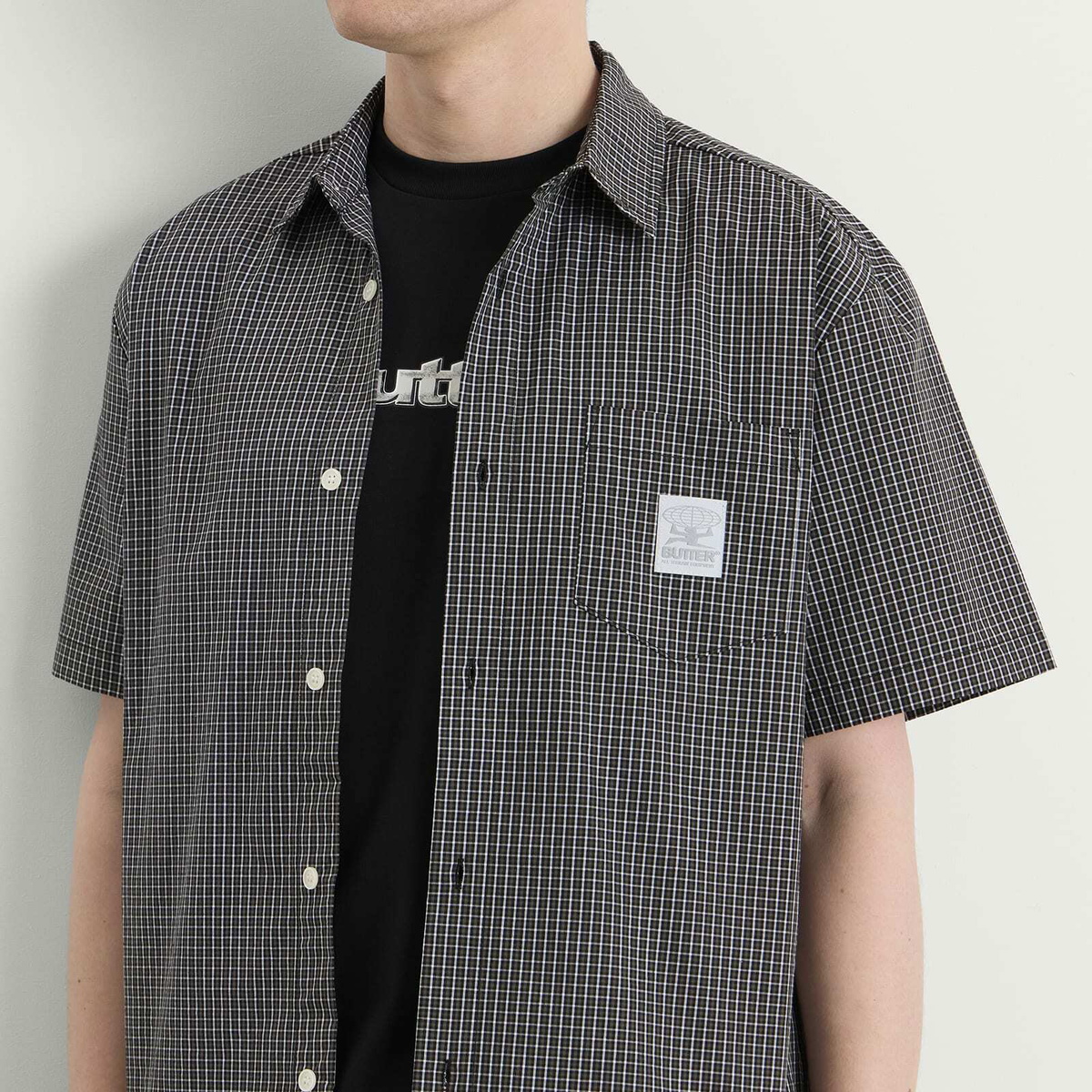 Butter Goods Men's Equipment Shirt in Black/Grey