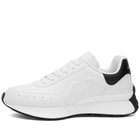 Alexander McQueen Men's Sprint Runner Sneakers in White/Black