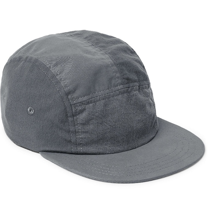 Photo: Folk - Puzzle Panelled Lyocell-Blend and Cotton Baseball Cap - Gray