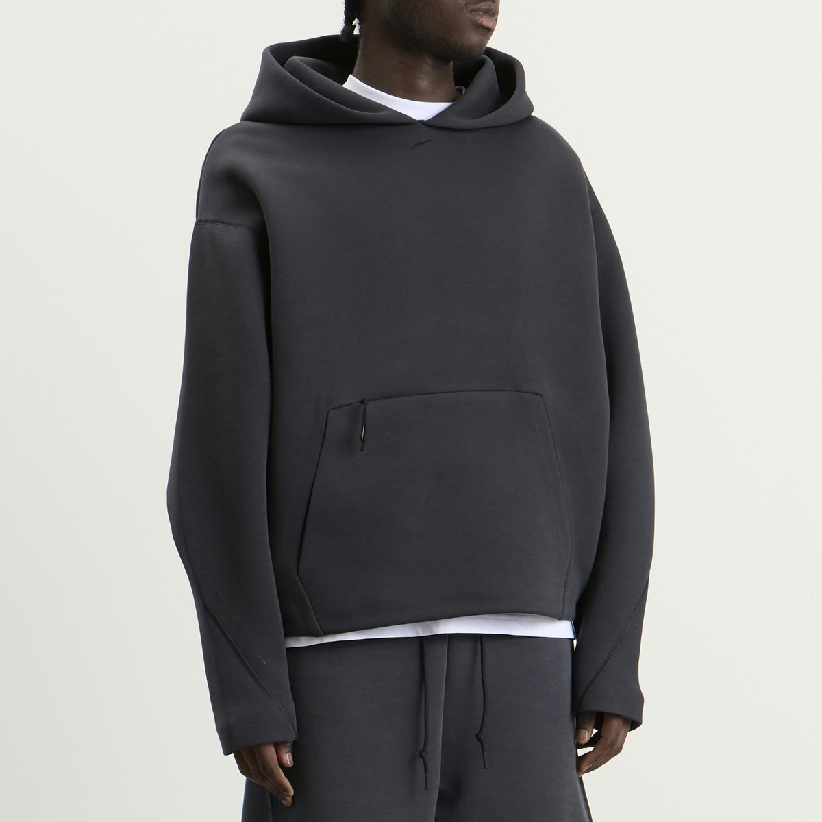 Nike Men's Tech Pullover Hoodie in Anthracite/Black