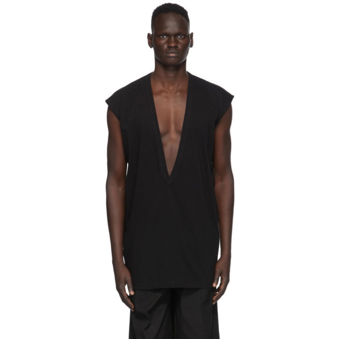 Photo: Rick Owens Black Dylan Sleeveless T-Shirt