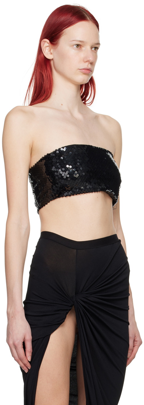 Rick Owens Lilies Black Bandeau Tube Top