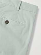 CANALI - Stretch-Cotton Twill Shorts - Green