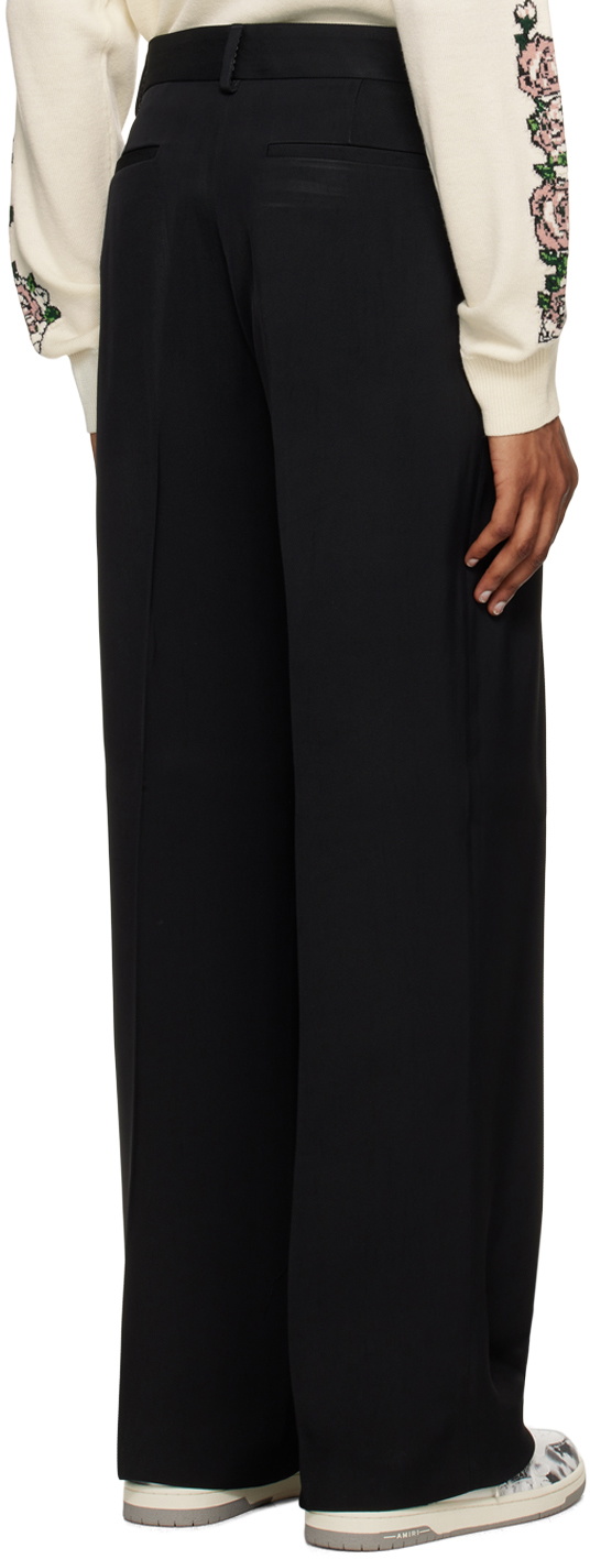 AMIRI Black Double Pleated Trousers Amiri