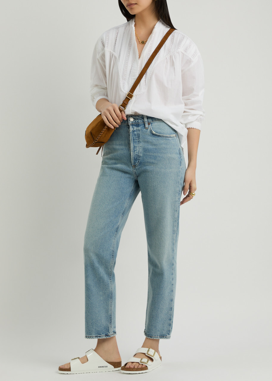 Skall Studio Aurora Embroidered Cotton Blouse White