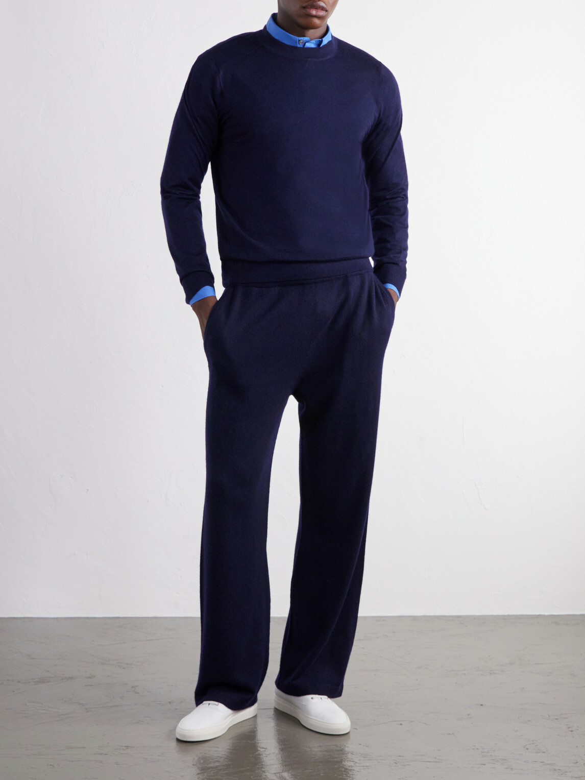 Mr P. - Cashmere and Silk-Blend Sweater - Blue