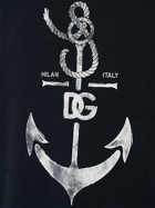 DOLCE & GABBANA - Printed Washed Cotton Jersey Hoodie