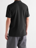 NIKE - Logo-Embroidered Cotton-Piqué Polo Shirt - Black - S