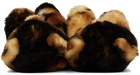 VETEMENTS Brown & Black Wild Cat Teddy Loafers