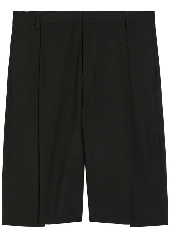 Photo: Casablanca Pleated Wool Shorts Black