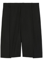 Casablanca Pleated Wool Shorts Black