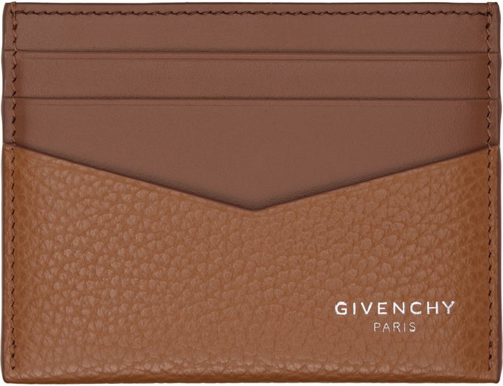Photo: Givenchy Brown Grained Leather Card Holder
