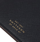 Smythson - Cross-Grain Leather Billfold Wallet - Blue