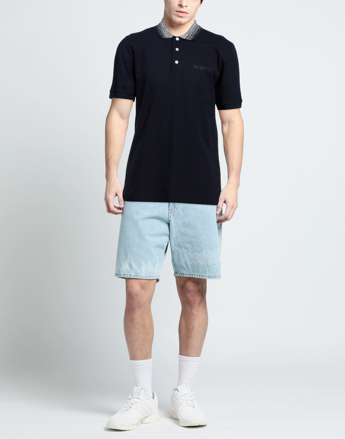 Missoni Mens Polo shirt Midnight in Blue