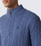 Polo Ralph Lauren Pony cable-knit cotton half-zip sweater