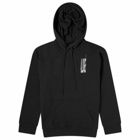 MM6 Maison Margiela Men's Stretched Number Logo Hoodie in Black/White