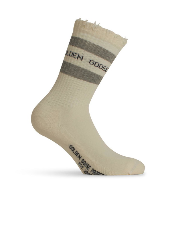 Photo: Golden Goose Cream Cotton Blend Socks