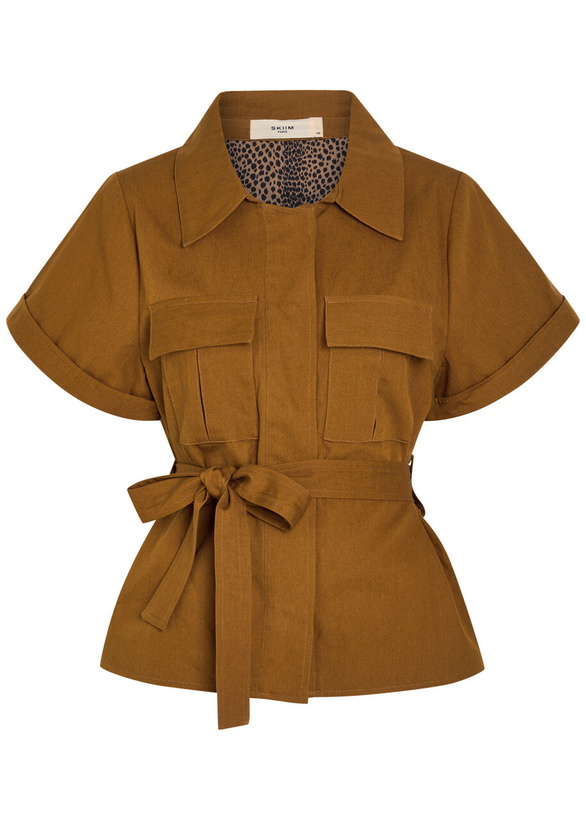 Photo: Skiim Eloise Belted Cotton Jacket Light Brown