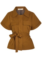 Skiim Eloise Belted Cotton Jacket Light Brown