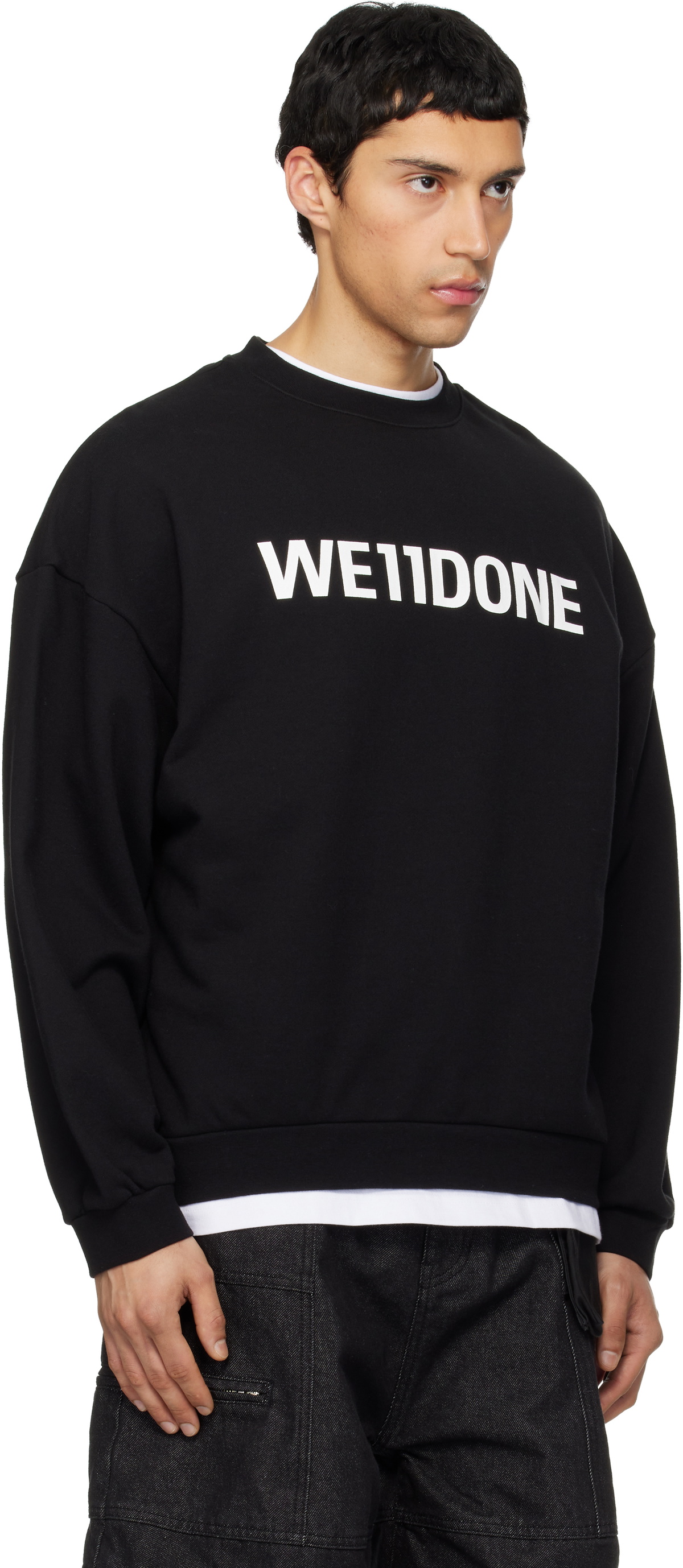 We11done Black 'WE11DONE' Sweatshirt