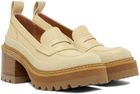 See by Chloé SSENSE Exclusive Beige Mahalia Loafers