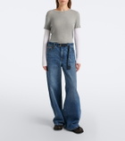 Sacai Belted wide-leg jeans