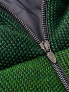 Missoni - Quilted Degradé Shell-Trimmed Waffle-Knit Hooded Down Jacket - Green