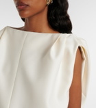 Balenciaga Draped wool and silk minidress
