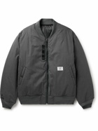 WTAPS - Logo-Appliquéd Cotton and Nylon-Blend Bomber Jacket - Gray