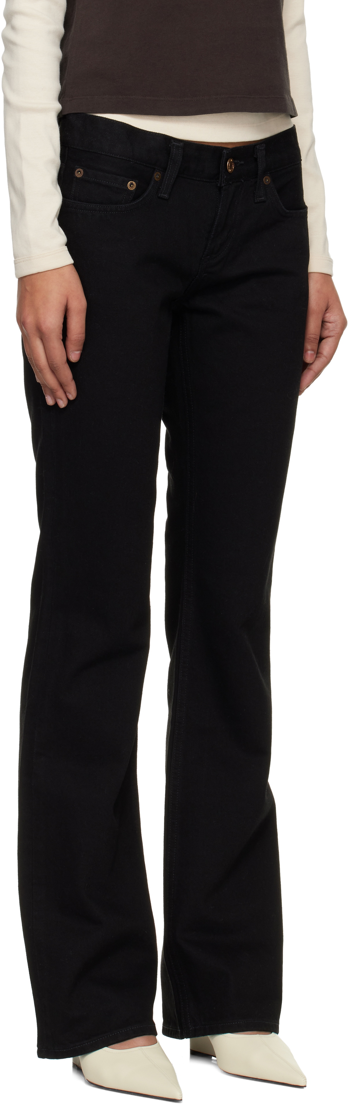 AGOLDE Black Low Rise Boot Jeans